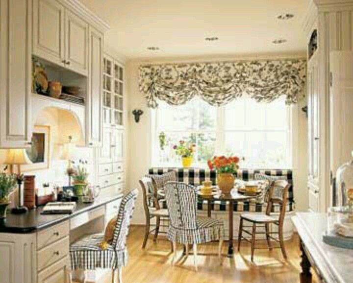 french country kitchen benches photo - 5