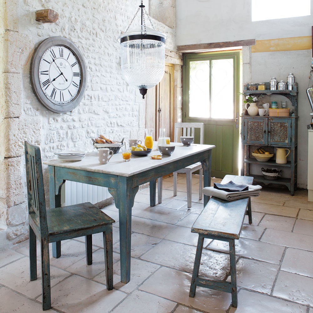 french country kitchen benches photo - 9