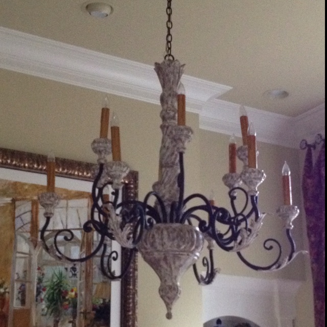 french country kitchen chandelier photo - 6