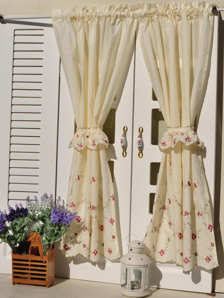 french country kitchen curtains photo - 2