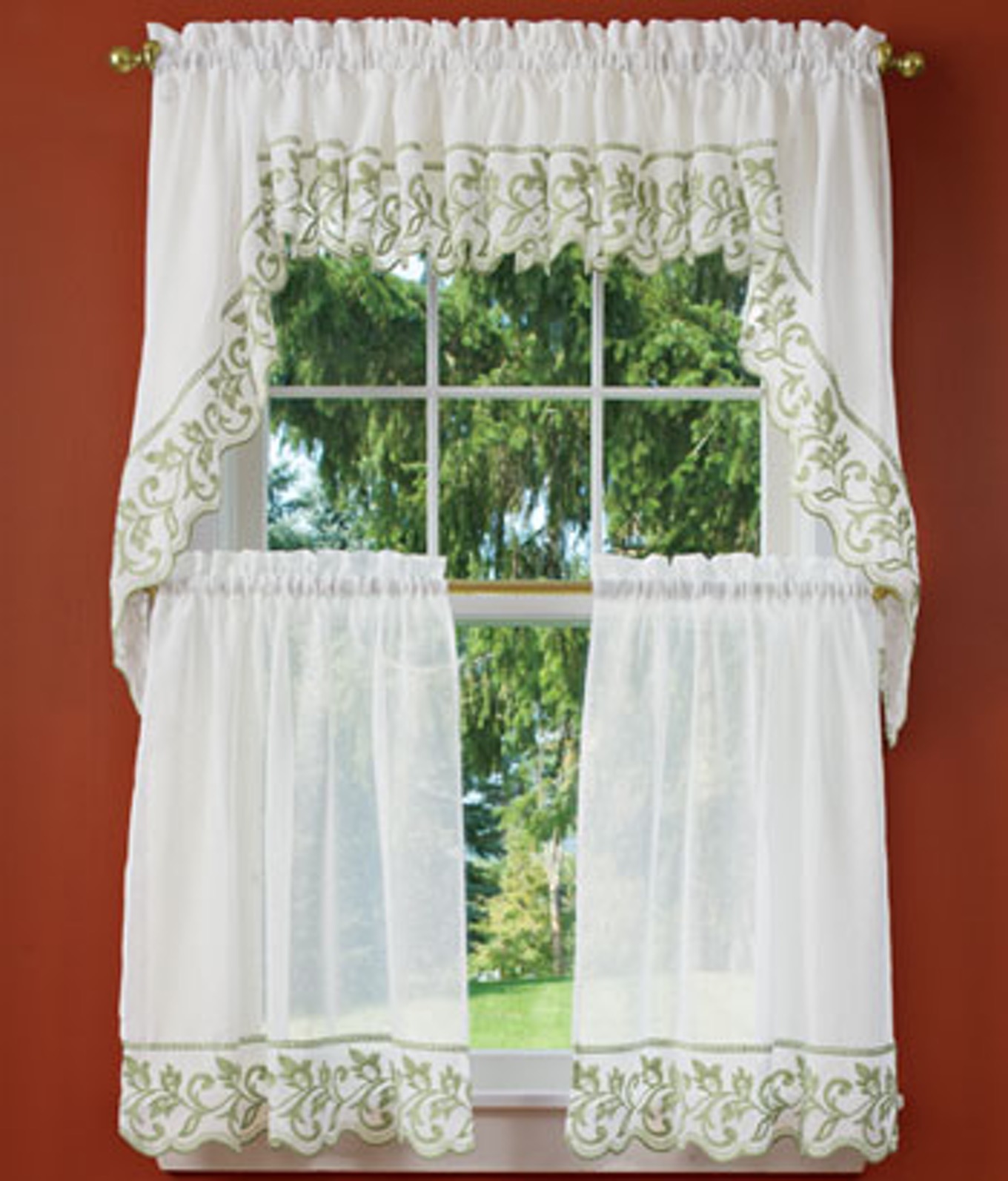 french country kitchen curtains photo - 7