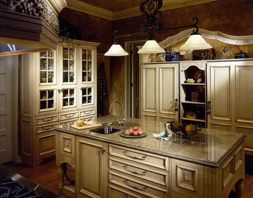 french country kitchen fixtures photo - 7