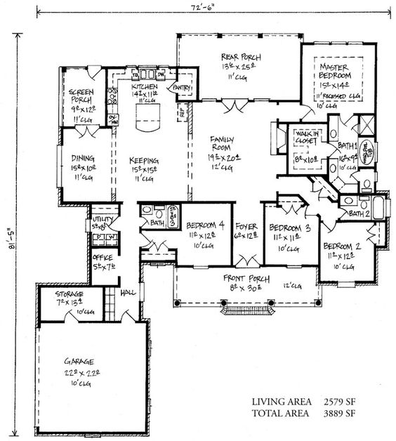 french country kitchen floor plans photo - 7