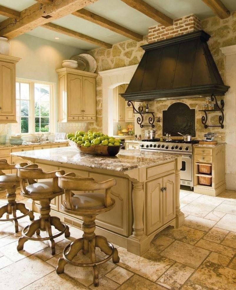 french country kitchen home photo - 2