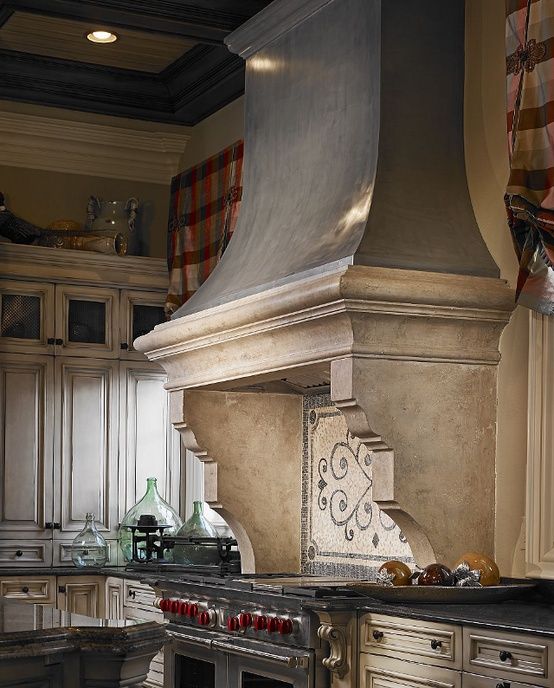 french country kitchen range hoods photo - 2