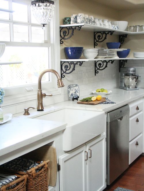 french country kitchen shelves photo - 4