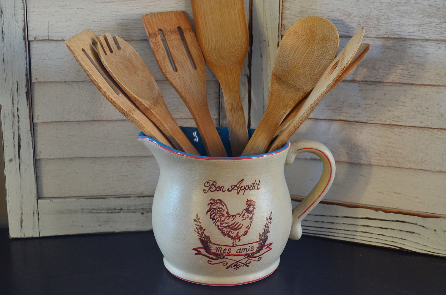 french country kitchen utensils photo - 2