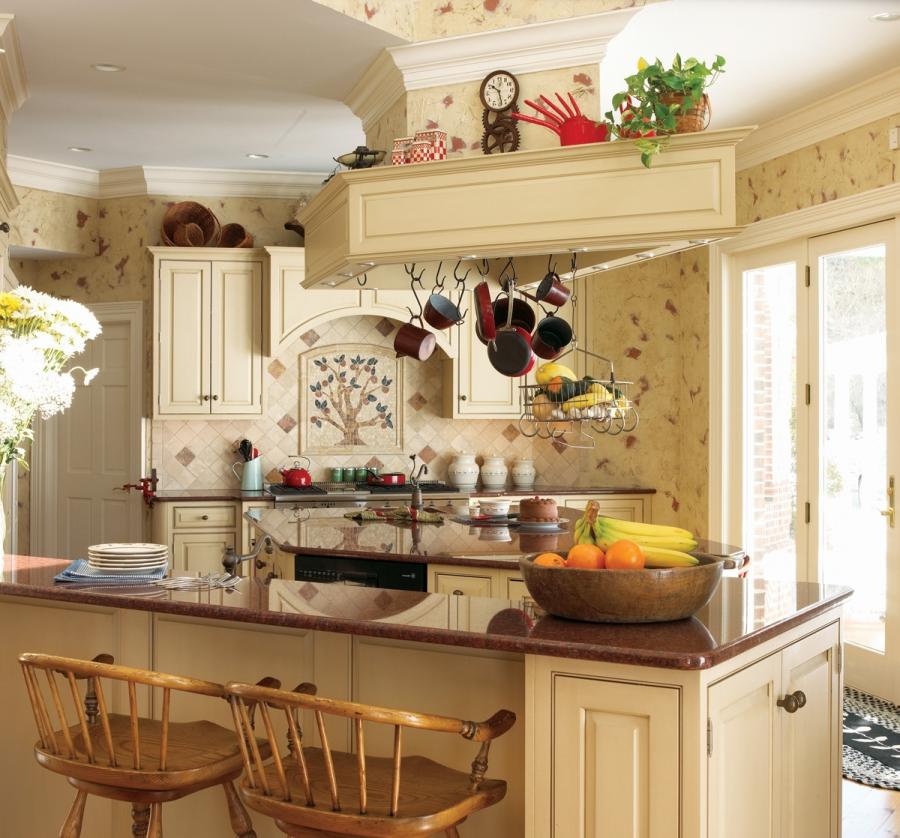 french country kitchen wallpaper photo - 5