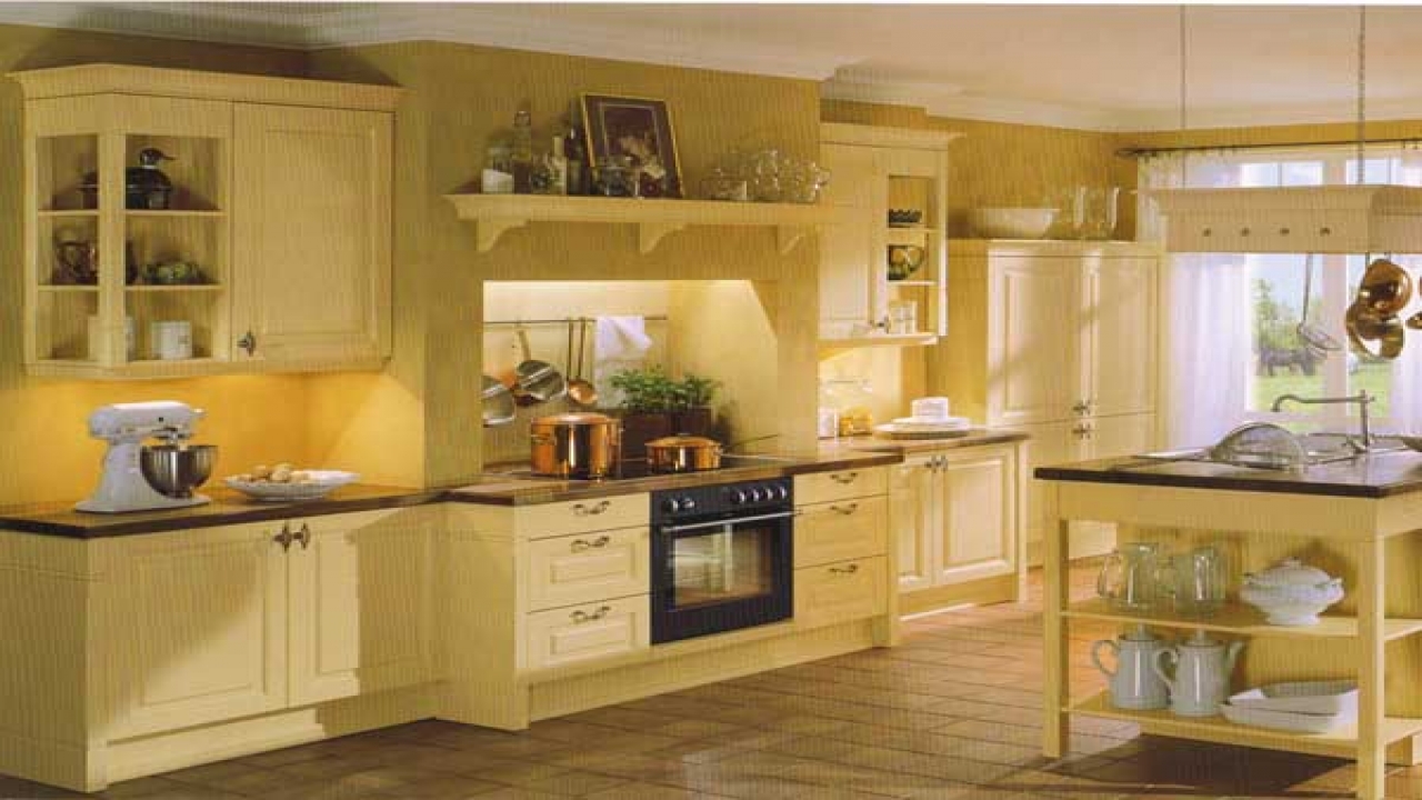 french country kitchen yellow photo - 6