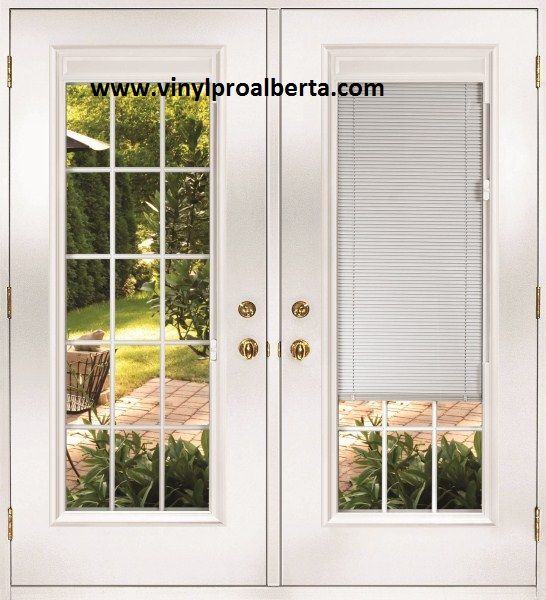french doors exterior with built in blinds photo - 1