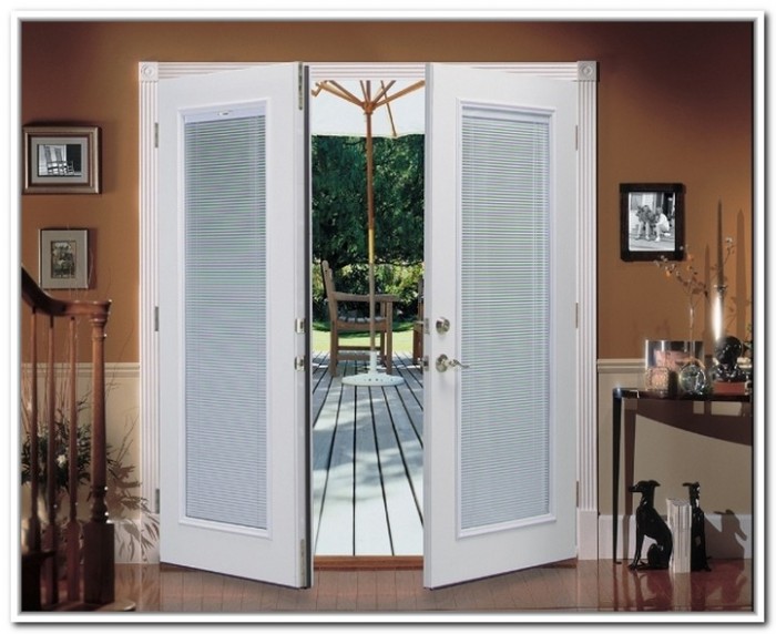 french doors exterior with built in blinds photo - 3