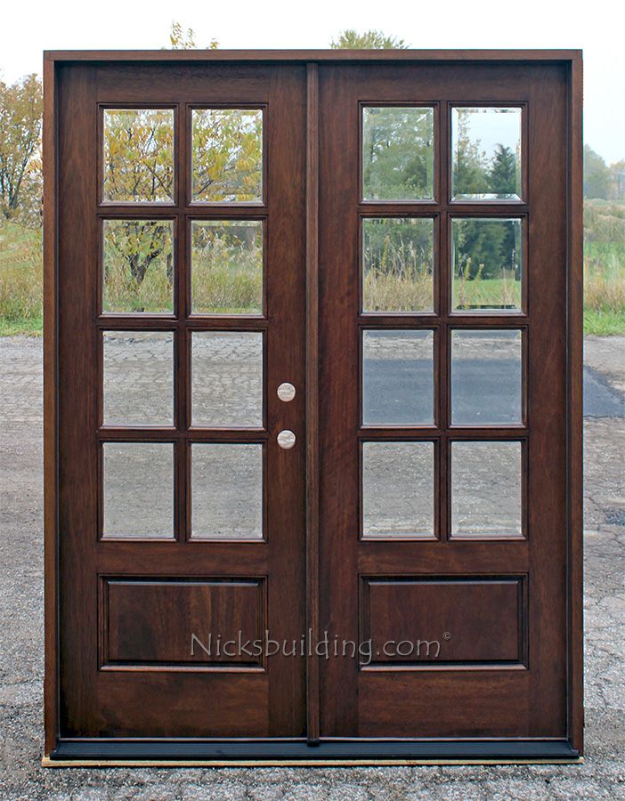 french doors exterior wood photo - 9