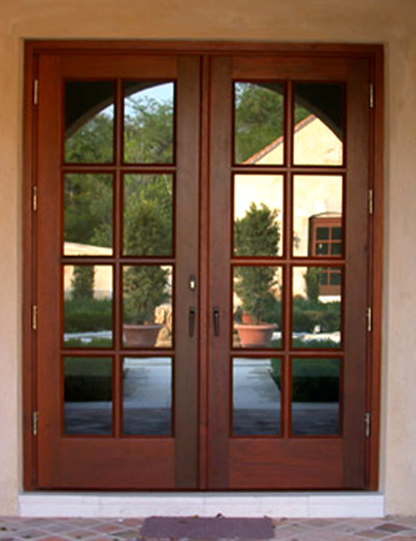 french doors exterior wooden photo - 2
