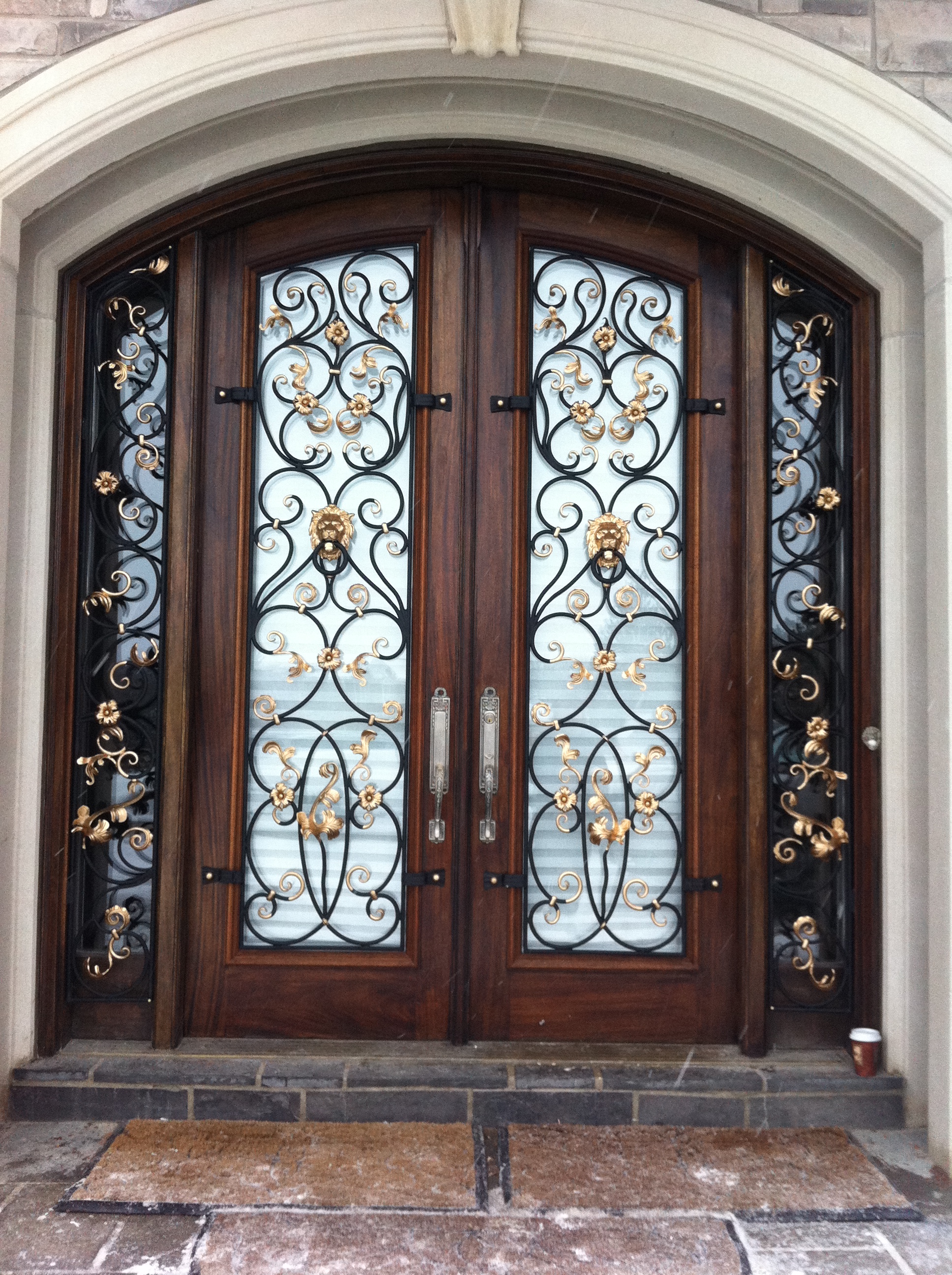 french doors exterior wrought iron photo - 10