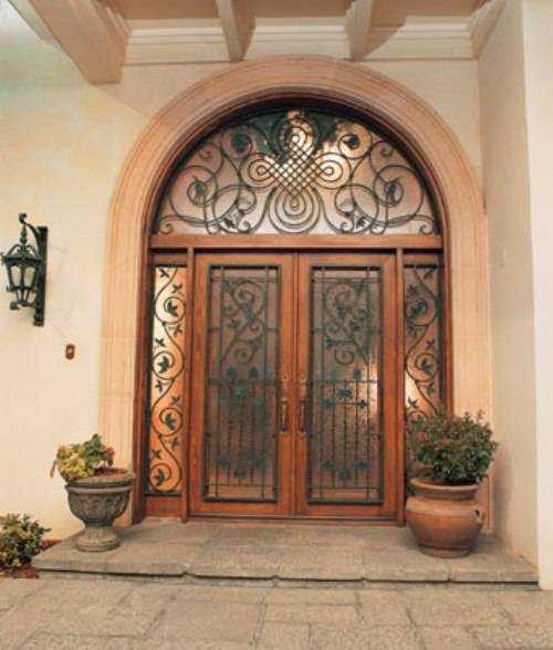 french doors exterior wrought iron photo - 3