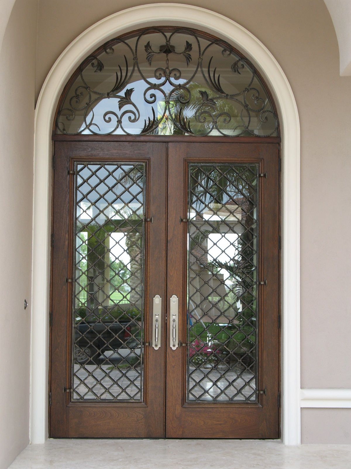 french doors exterior wrought iron photo - 8