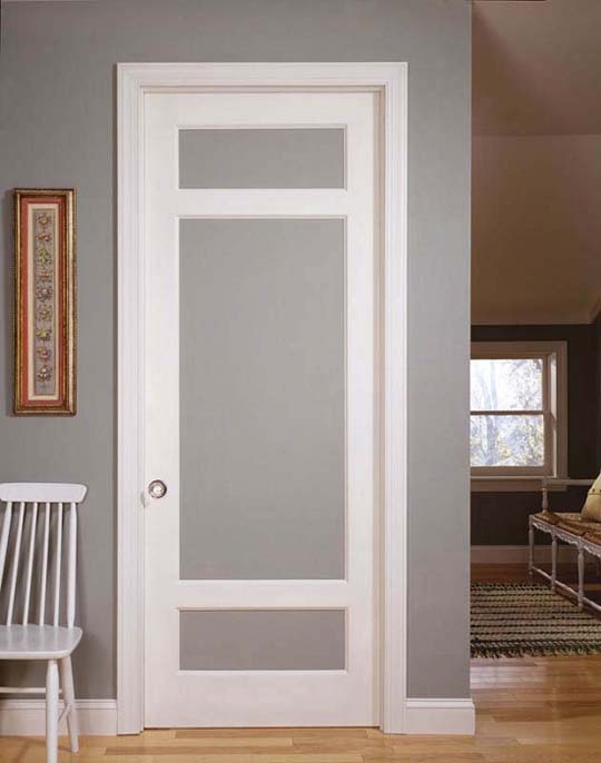 french doors interior frosted photo - 4