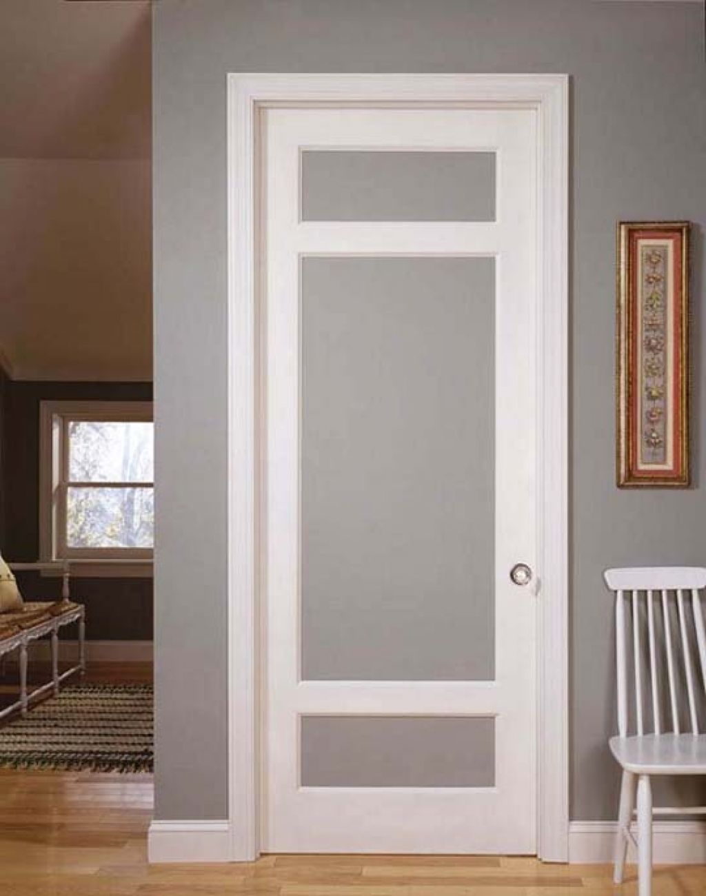 french doors interior frosted photo - 8
