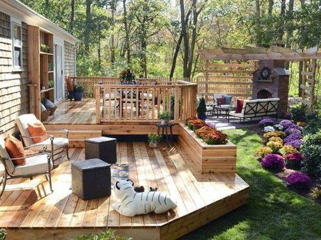 garden design ideas with decking photo - 3