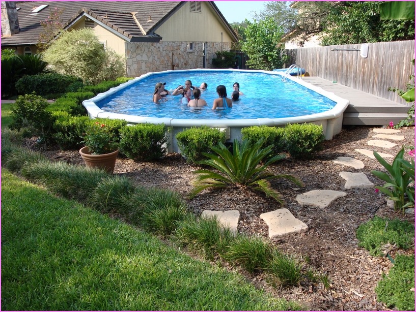 garden design ideas with pool photo - 2
