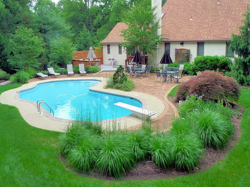 garden design ideas with pool photo - 7