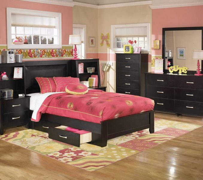 girls bedroom furniture black photo - 4