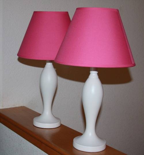 girls pink bedroom lamp photo - 8