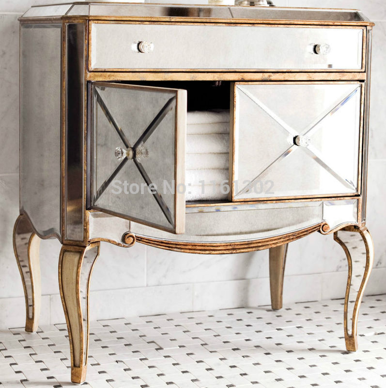 gold mirrored bedroom furniture photo - 4