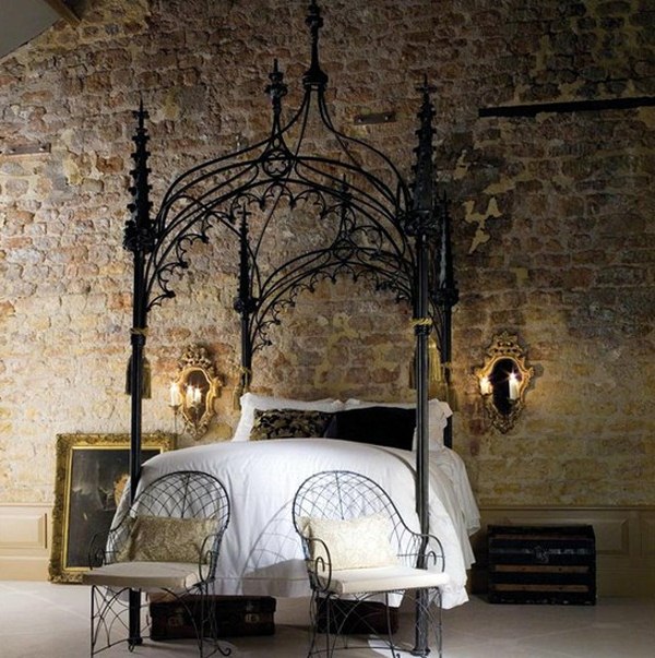 gothic bedroom interior design photo - 1