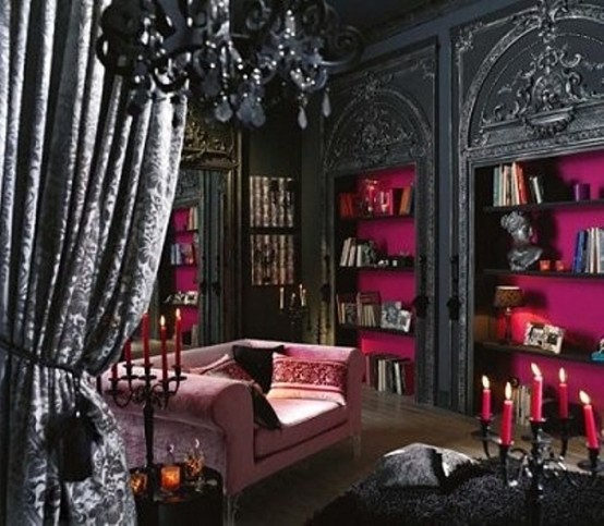 gothic style bedroom design photo - 10