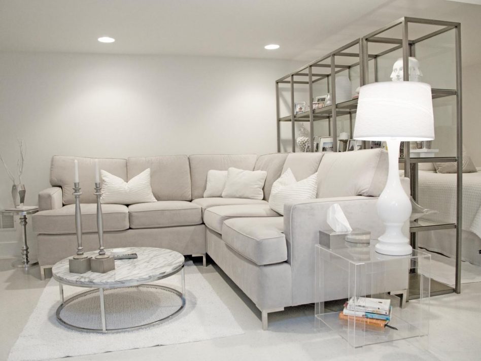 gray room with white furniture photo - 1