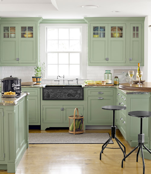 green country kitchen designs photo - 2