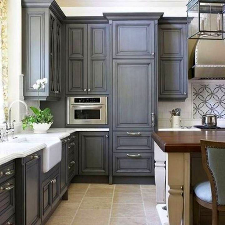 grey kitchen cabinets ideas photo - 10