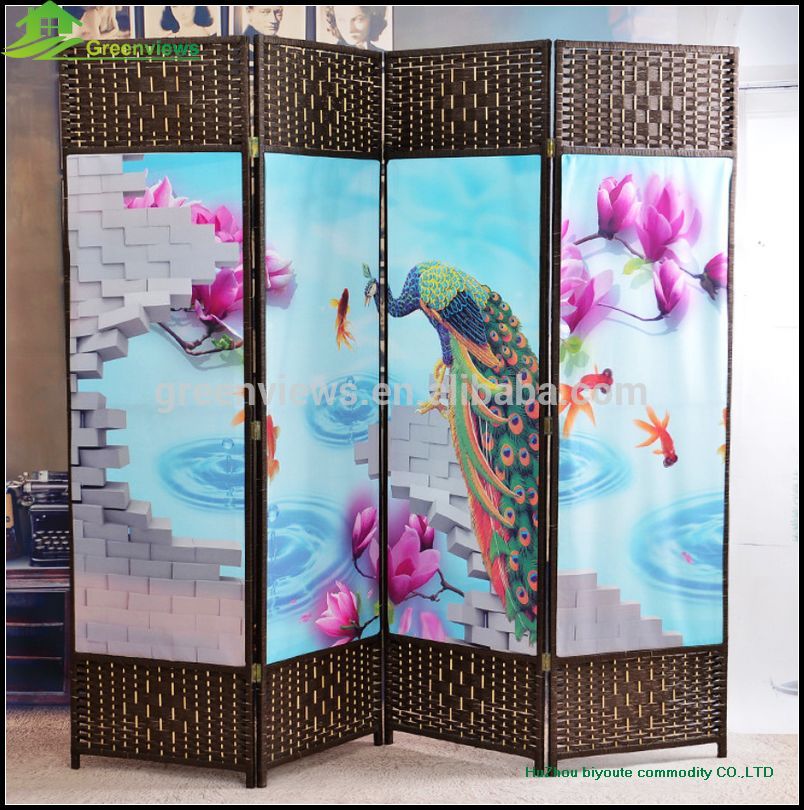 hanging canvas room divider photo - 9