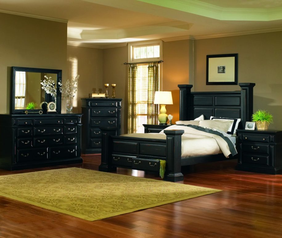 interior design bedroom black furniture photo - 6