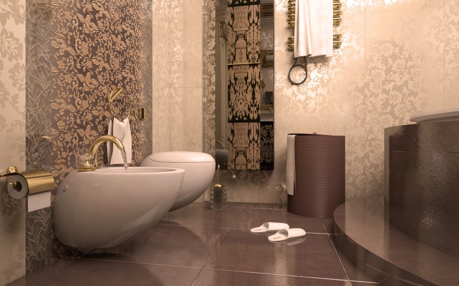 italian bathroom tile design photo - 5