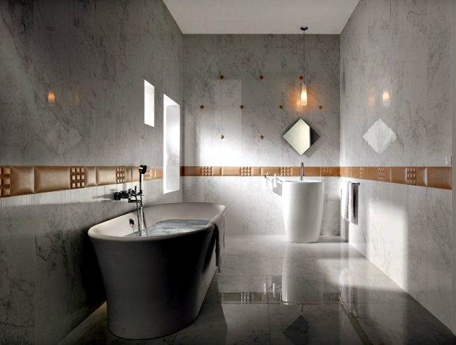 italian bathroom tile design photo - 8