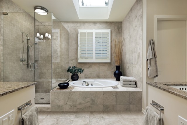 italian marble tile bathroom photo - 7