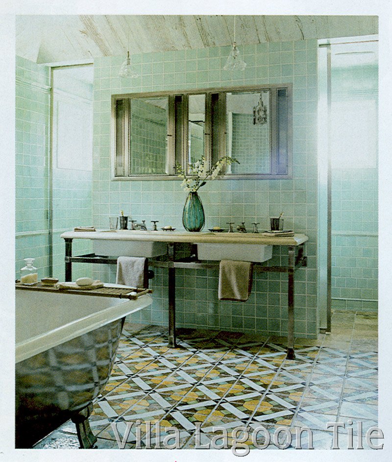 italian tile bathroom floor photo - 8