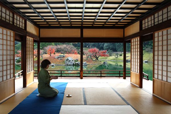 japanese tea house interior photo - 10