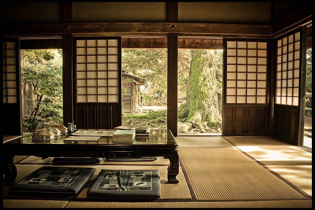 japanese tea house interior photo - 2