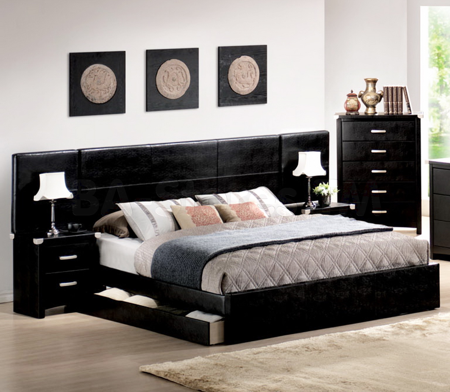 king size black bedroom furniture sets photo - 3