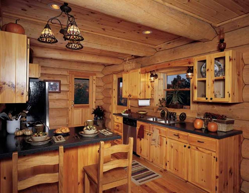 kitchen cabinet ideas for a cabin photo - 3