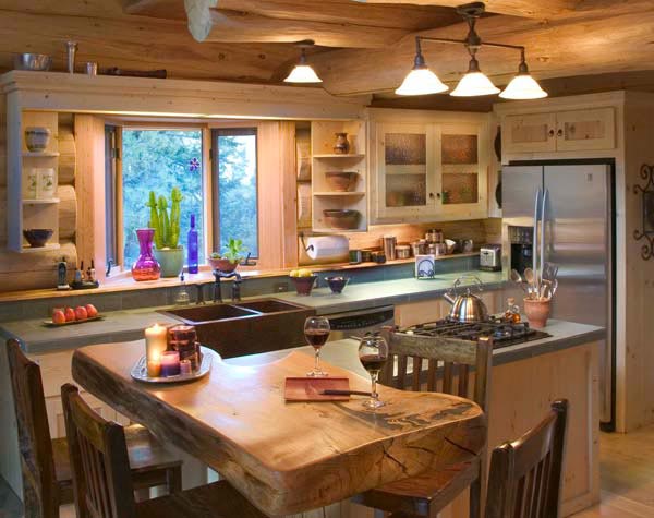kitchen cabinet ideas for a cabin photo - 4
