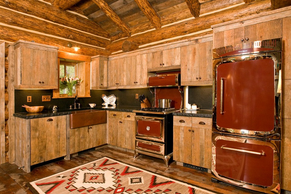 kitchen cabinet ideas for a cabin photo - 5