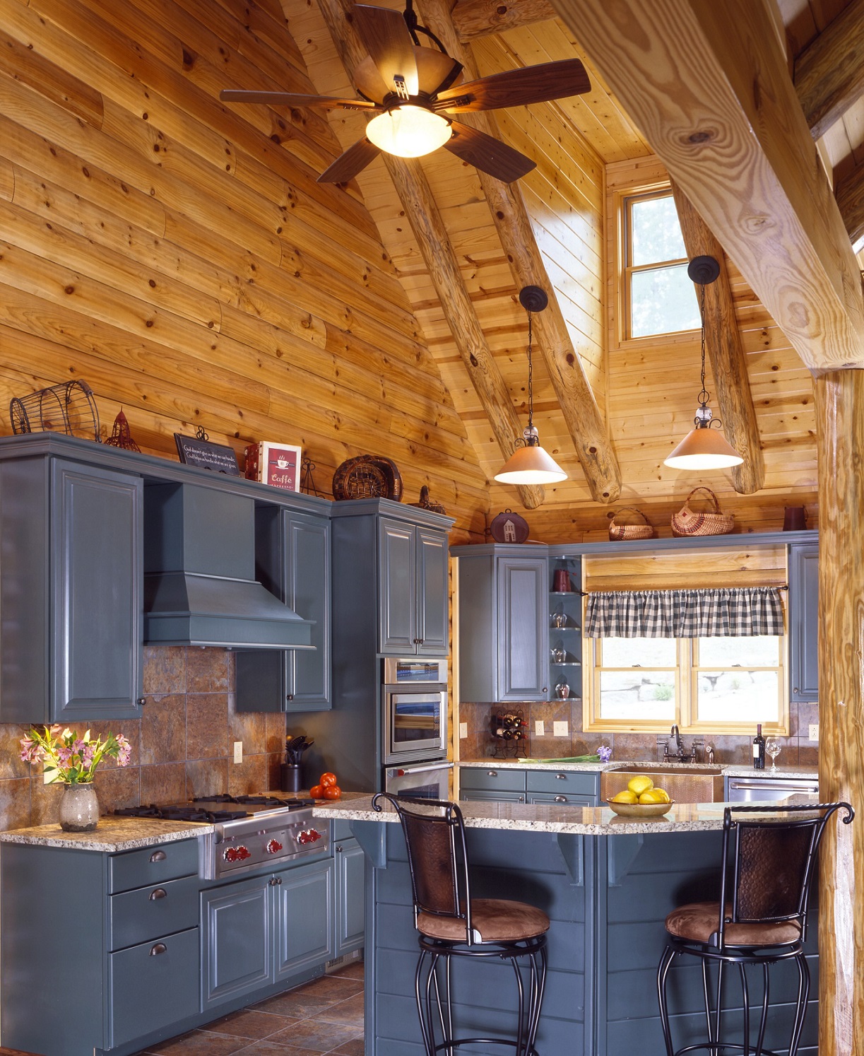 kitchen cabinet ideas for a cabin photo - 7