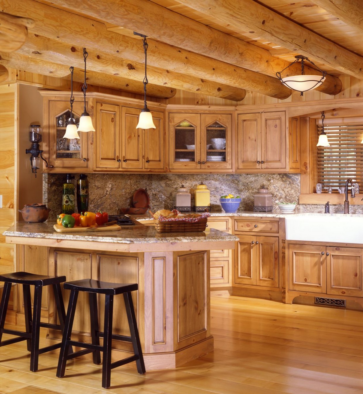 kitchen cabinet ideas for a cabin photo - 9