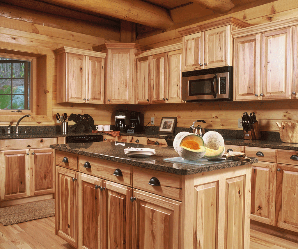 kitchen cabinet ideas for log homes photo - 3