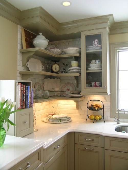 kitchen cabinets shelves ideas photo - 2