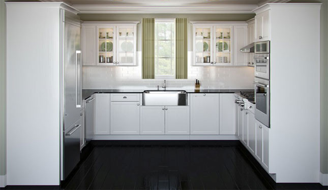 kitchen cabinets u shaped kitchen photo - 3